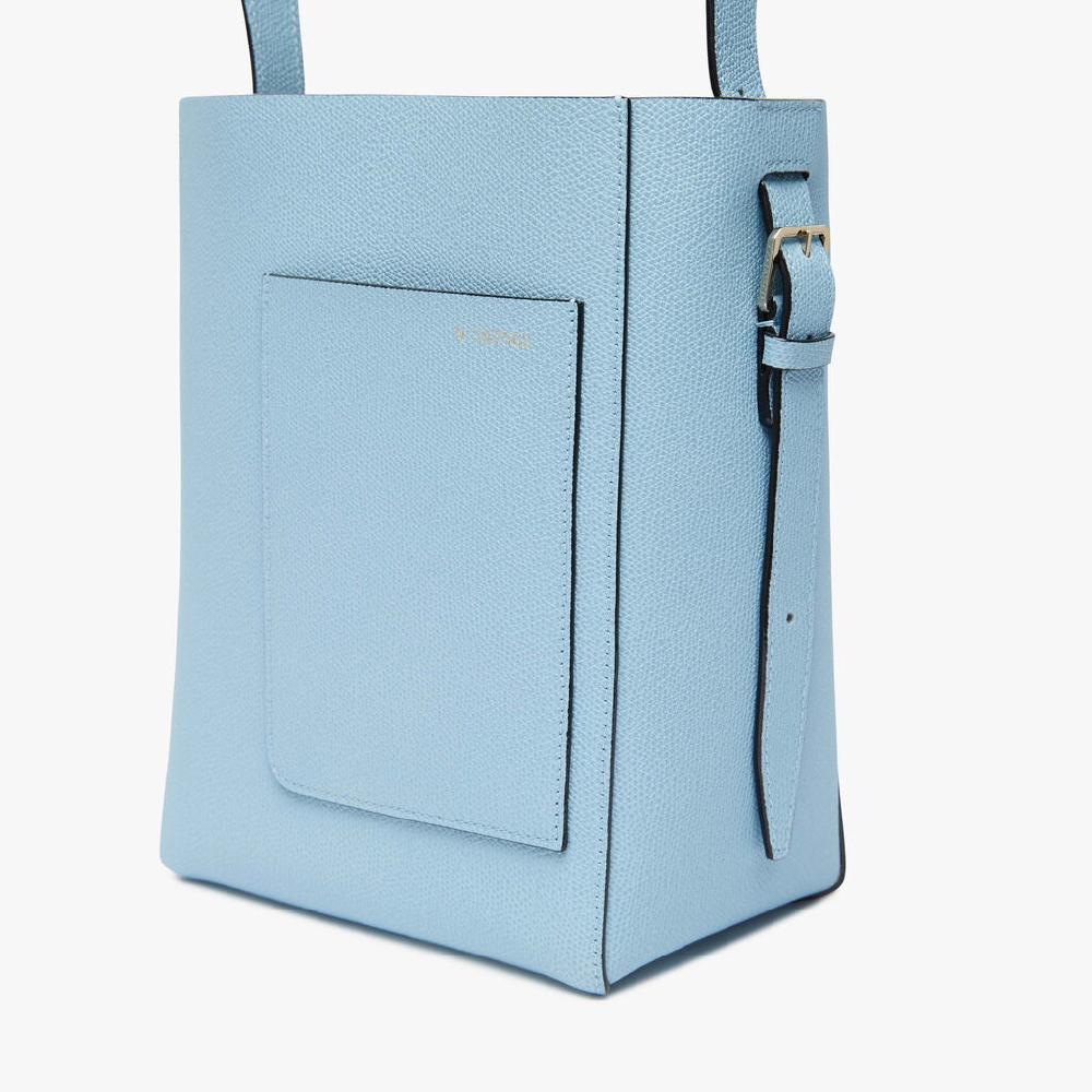 Valextra Borsa a secchiello da Donna Mini in Pelle Blu | Valextra Soft Sconto