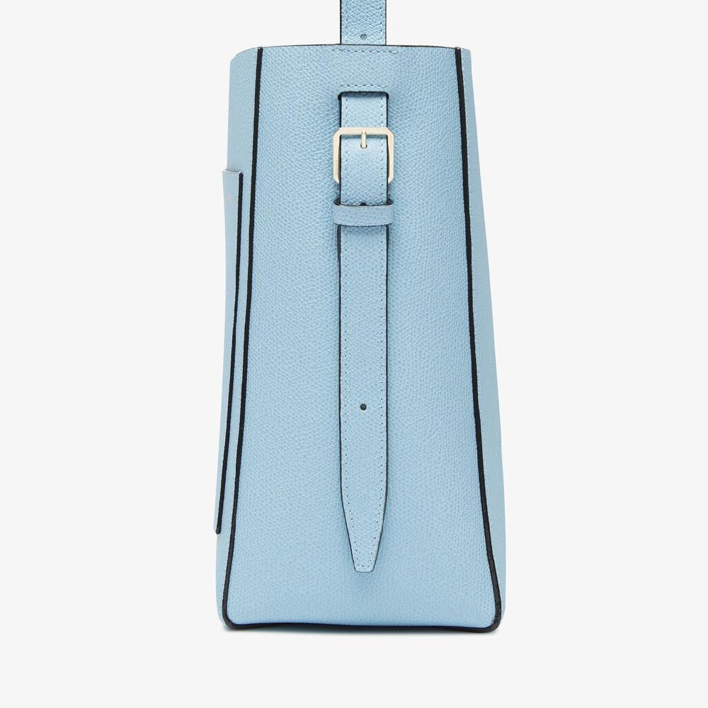 Valextra Borsa a secchiello da Donna Mini in Pelle Blu | Valextra Soft Sconto