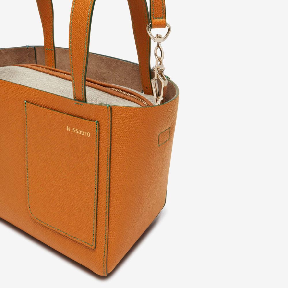 Valextra Borsa Secchiello da Donna in Pelle Marrone rigida | Valextra Soft In Vendita