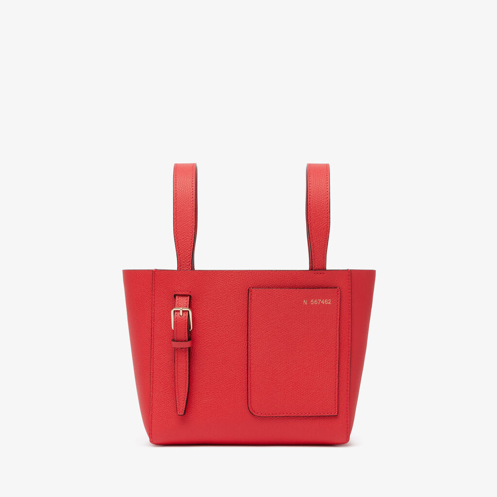 Valextra Borsa a secchiello da Donna in Pelle Rossa | Valextra Soft Offerte