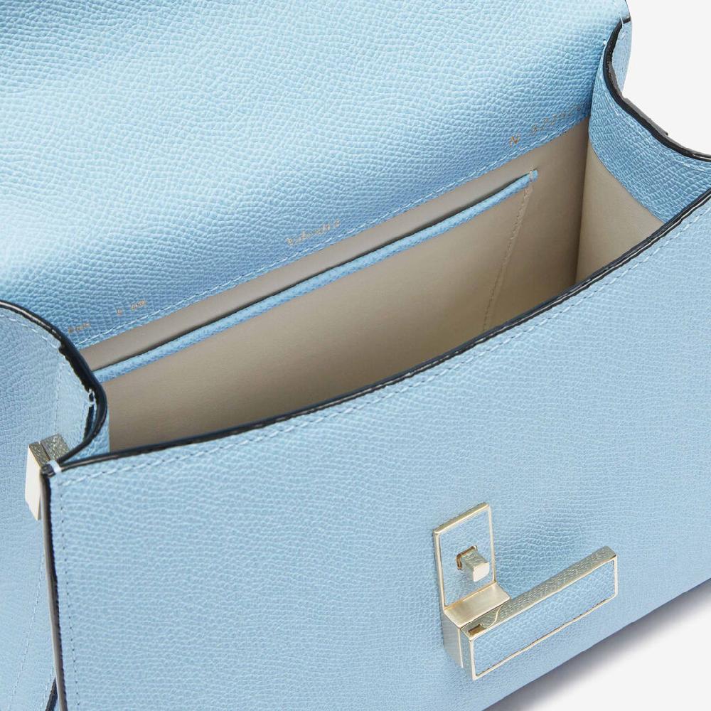 Valextra Borsa a mano da Donna Mini in Pelle Blu | Valextra Iside Consegna Veloce