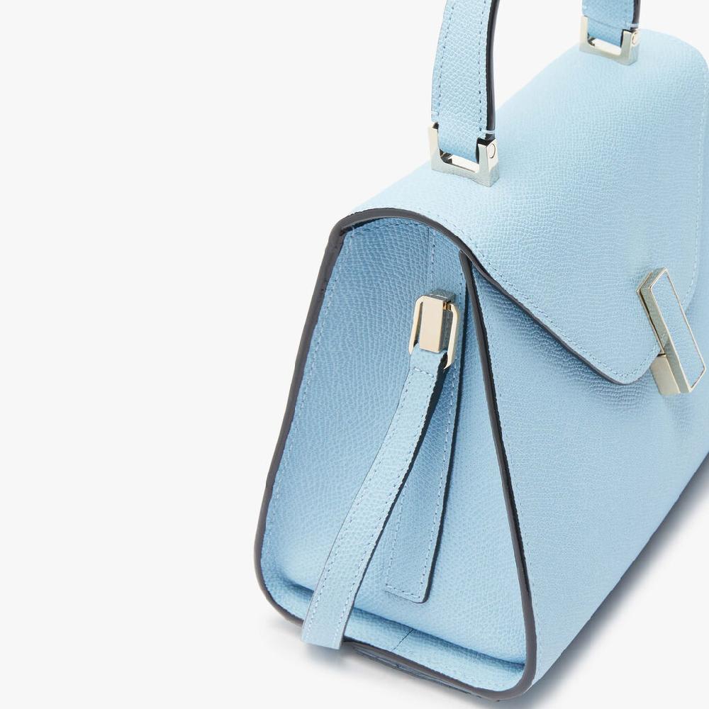 Valextra Borsa a mano da Donna Mini in Pelle Blu | Valextra Iside Consegna Veloce