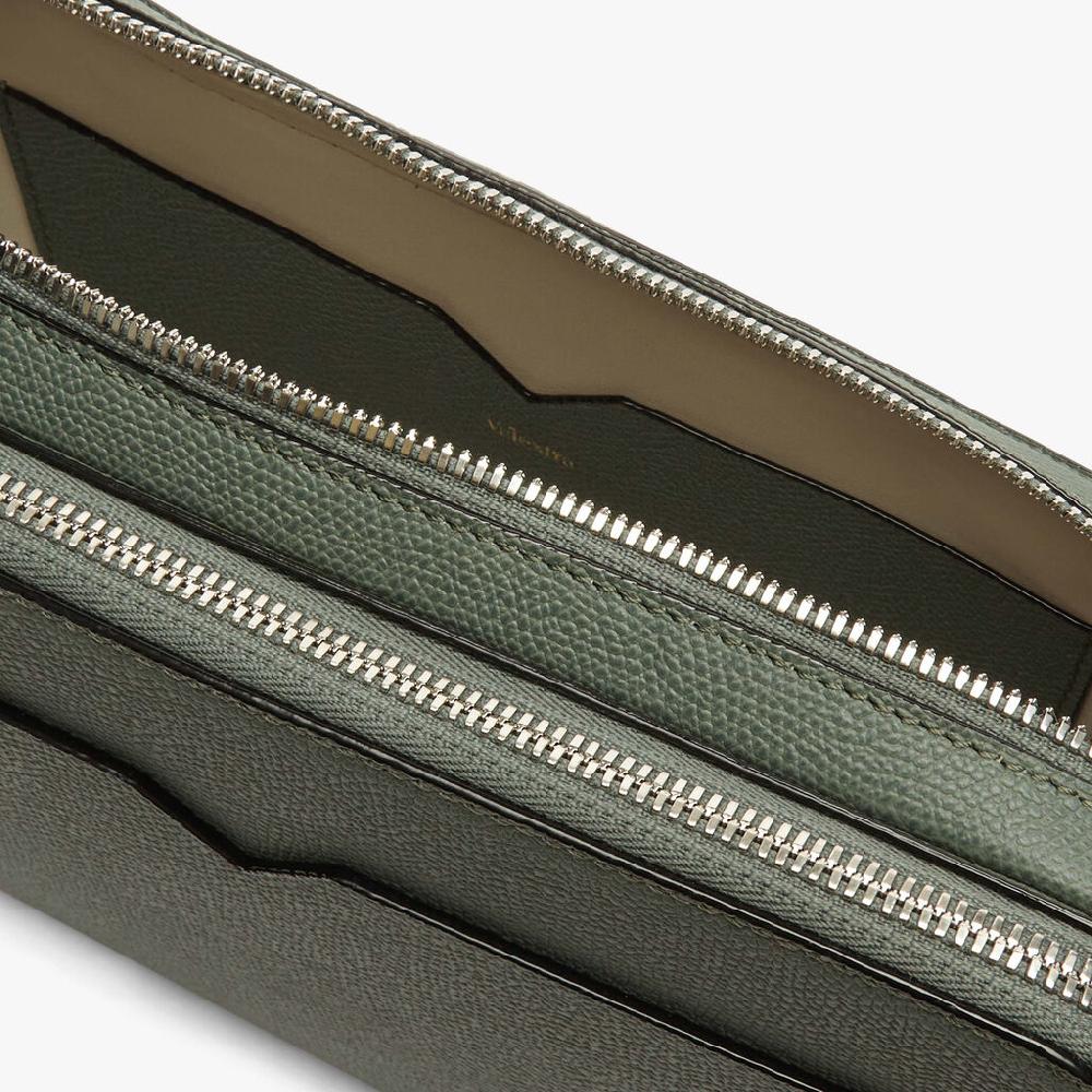 Valextra Bum bag da Uomo in Pelle Verde di Lusso | Valextra V-Line Shopping Online