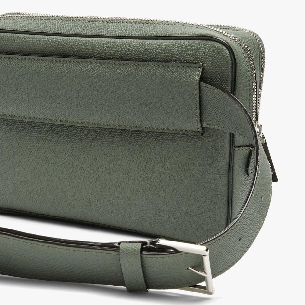 Valextra Bum bag da Uomo in Pelle Verde di Lusso | Valextra V-Line Shopping Online
