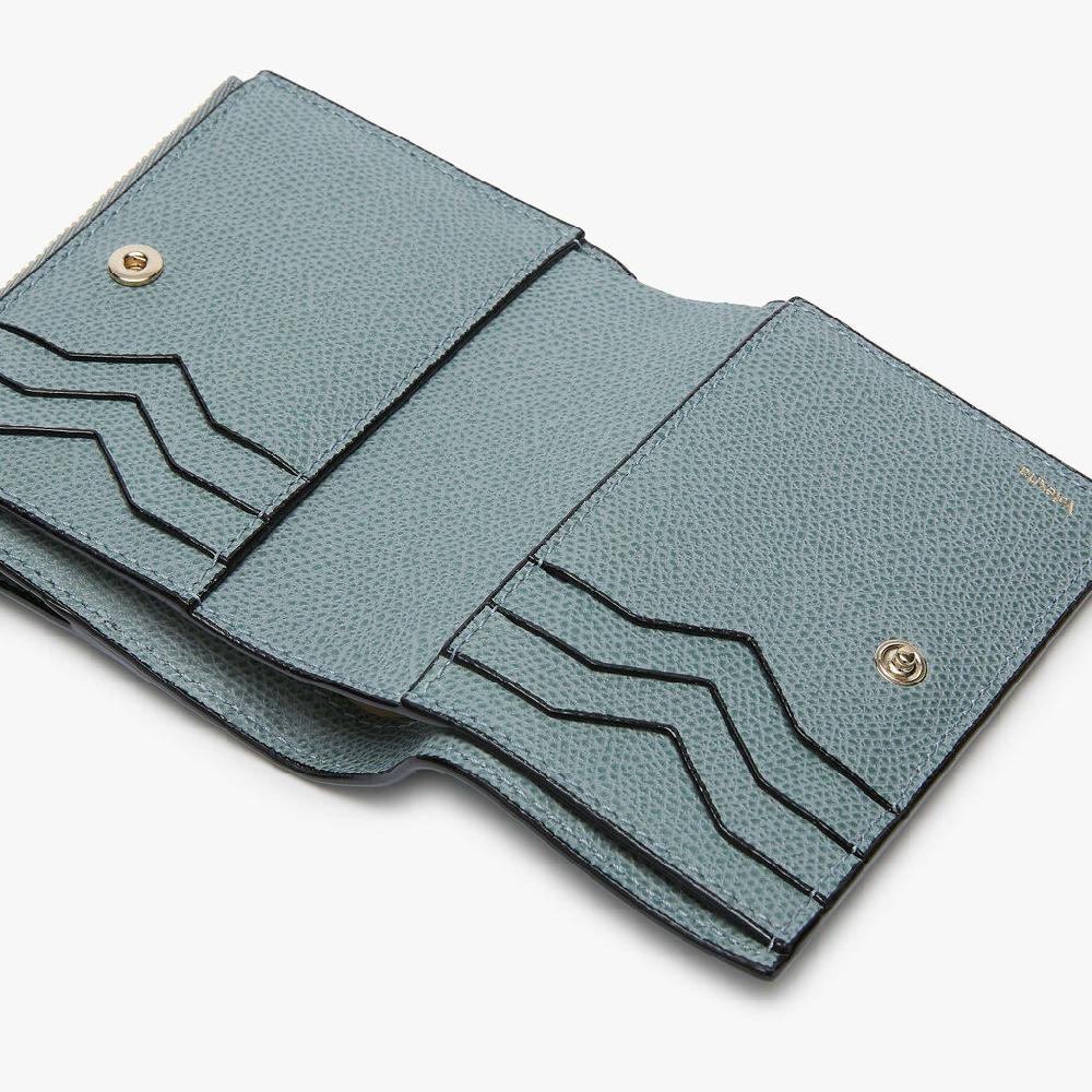 Valextra Portafoglio da Donna di Lusso in Pelle Azzurra cerulea | Valextra Saldi