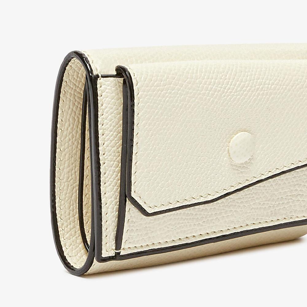 Valextra Portafoglio compatto Bifold in Pelle Bianca | Valextra Offerte