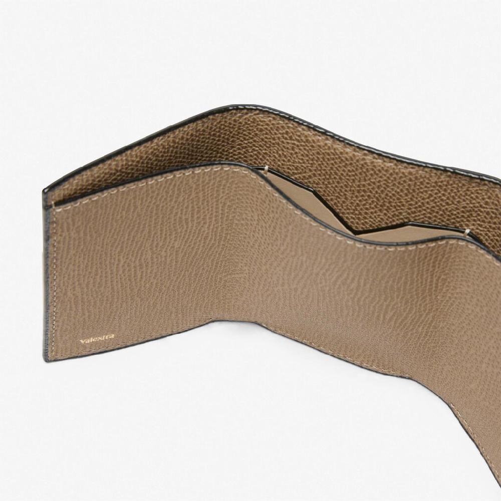 Valextra Portafoglio Bifold in Pelle Marrone Tortora | Valextra Hotsell