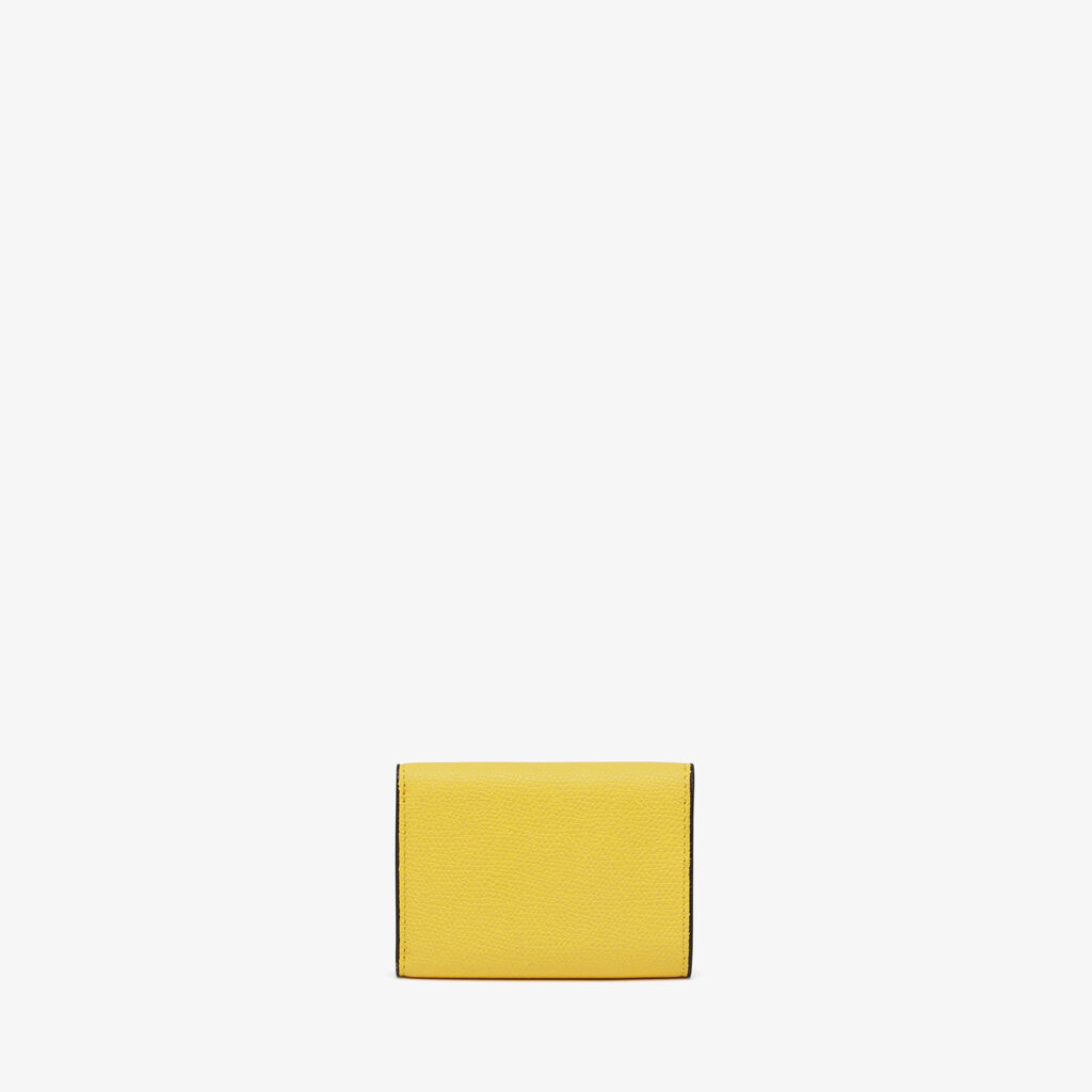 Valextra Portafoglio bifold in Pelle Gialla | Valextra Vendita Calda