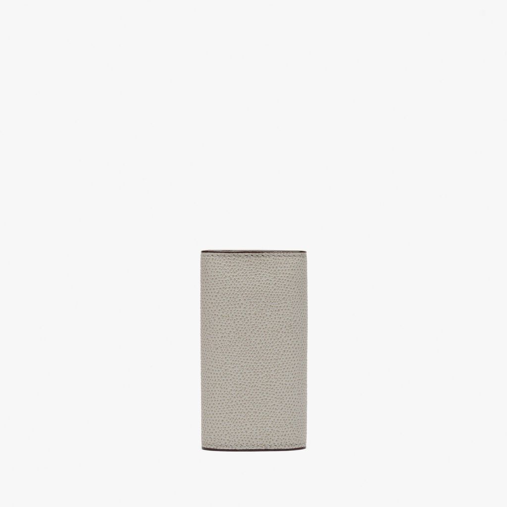 Valextra Portachiavi in Pelle Grigio chiaro | Valextra Saldi Di Fabbrica
