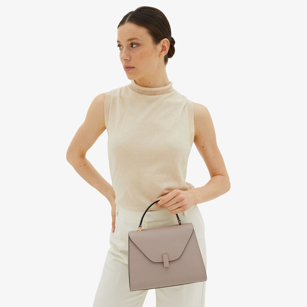 Valextra Borsa a mano da Donna in Pelle Rosa Nude | Valextra Iside Negozio