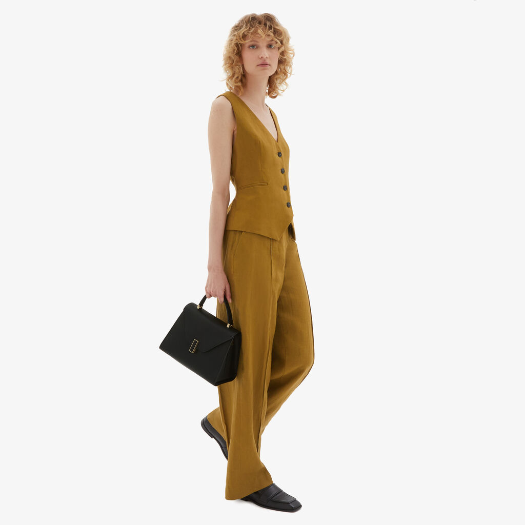 Valextra Borsa a mano Media in Pelle Nera | Valextra Iside Moda