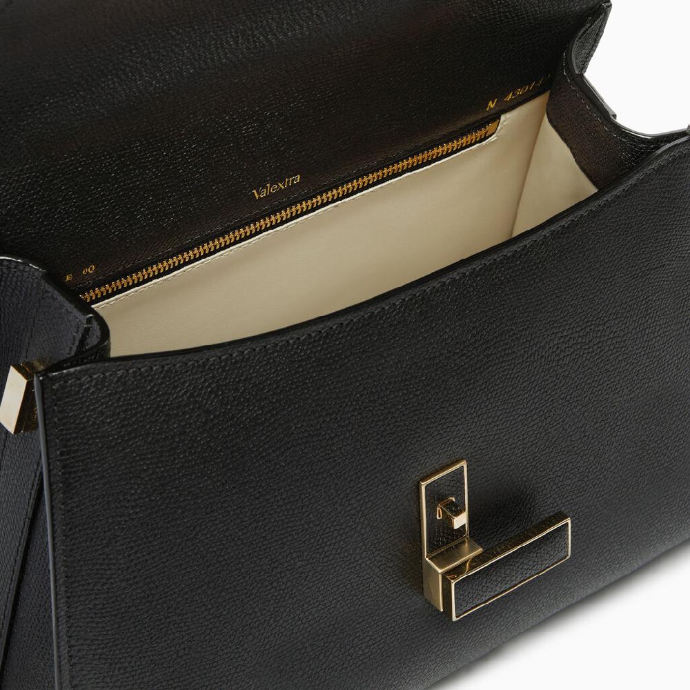 Valextra Borsa a mano Media in Pelle Nera | Valextra Iside Moda