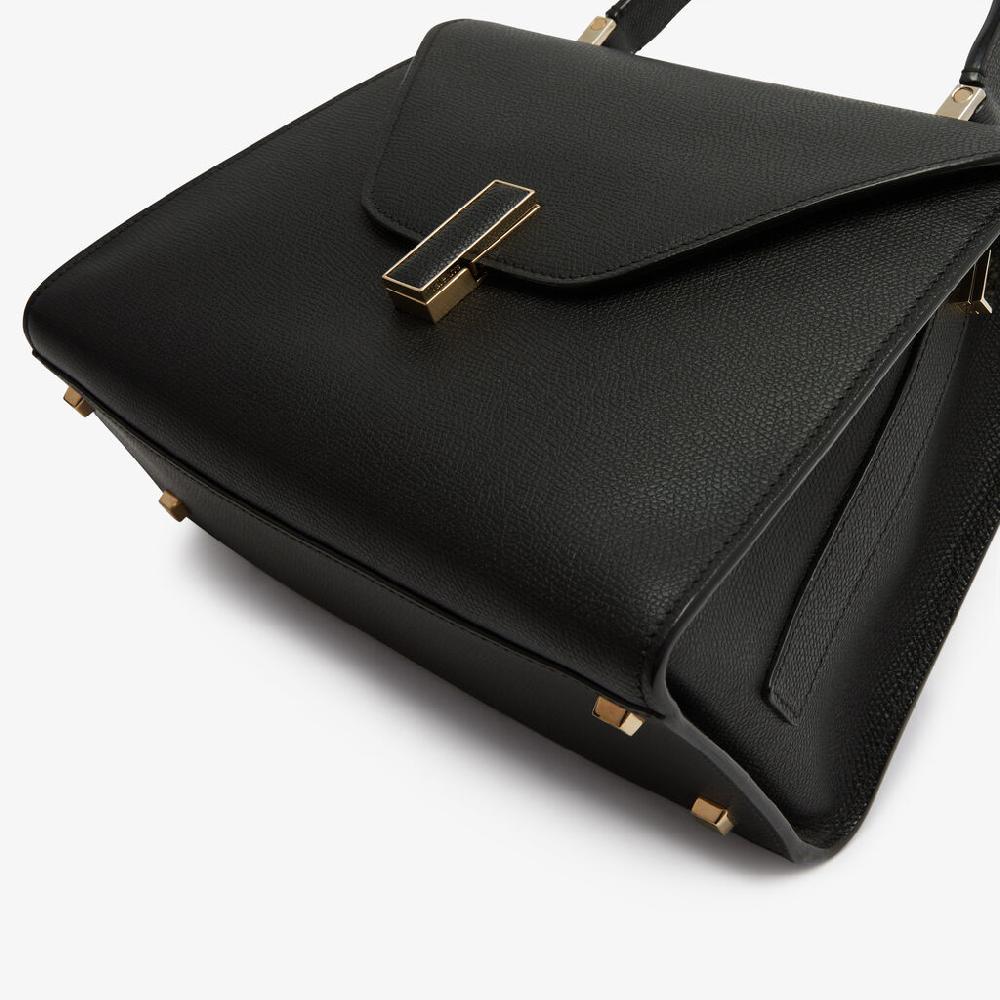 Valextra Borsa a mano Media in Pelle Nera | Valextra Iside Moda