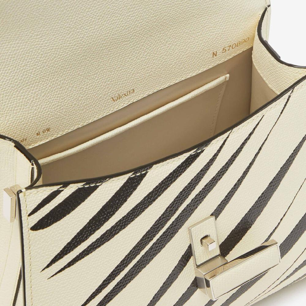 Valextra Borsa a mano da Donna di Lusso Bianca e Nera | Valextra Iside 2025