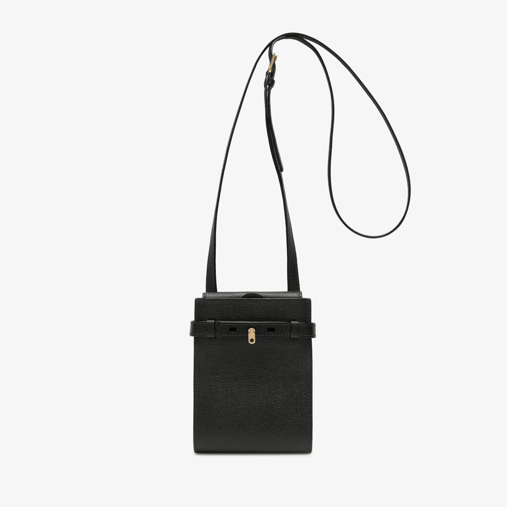 Valextra Borsa a tracolla Micro in Pelle Nera | Valextra Brera