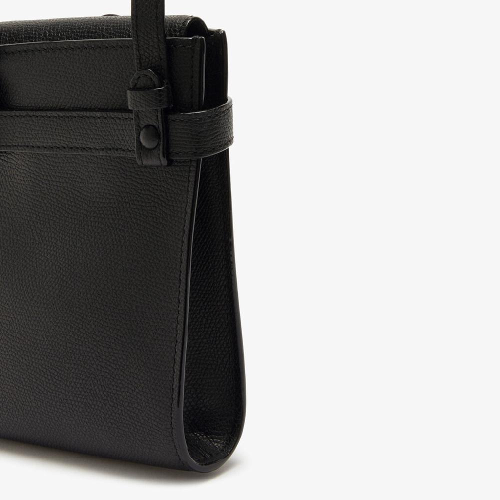 Valextra Borsa a tracolla Micro in Pelle Nera | Valextra Brera In Linea