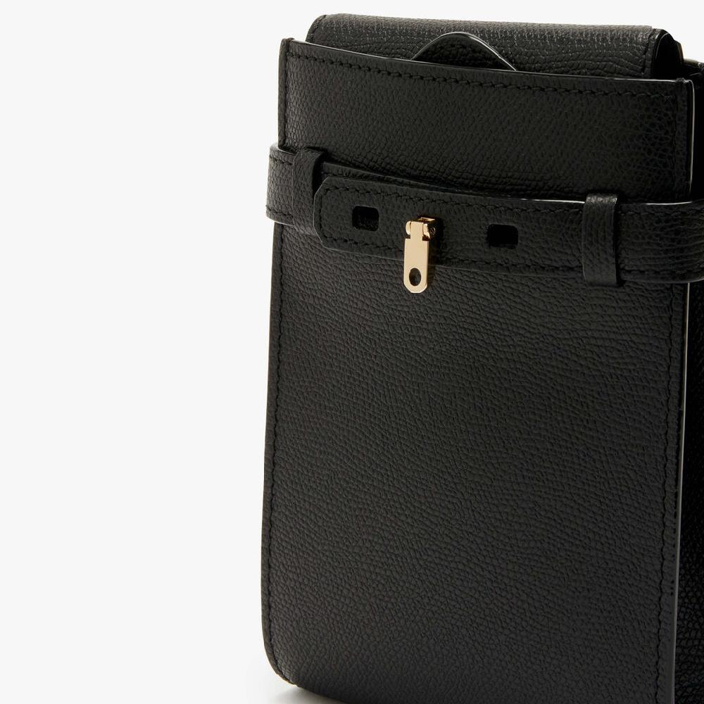Valextra Borsa a tracolla Micro in Pelle Nera | Valextra Brera In Linea