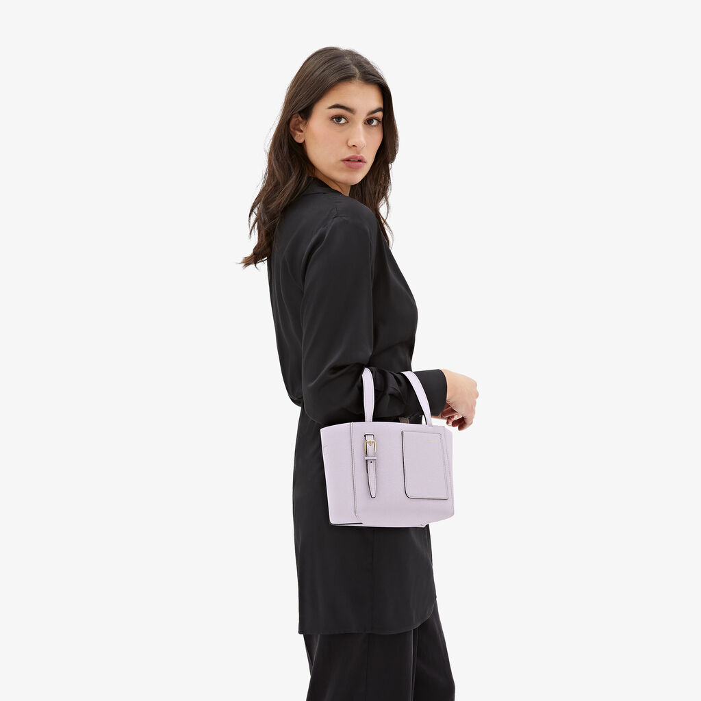 Valextra Borsa a secchiello Donna di Lusso in Pelle Lilla | Valextra Soft Promozione