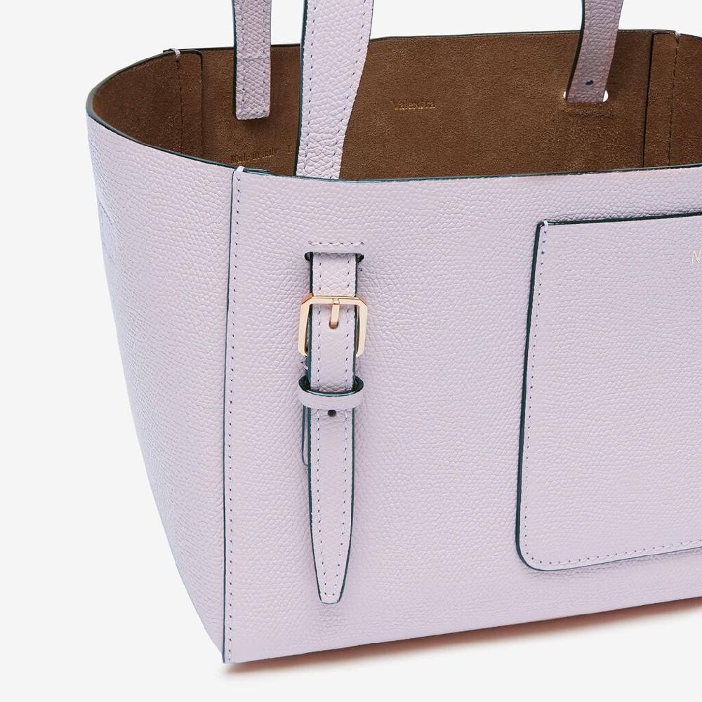Valextra Borsa a secchiello Donna di Lusso in Pelle Lilla | Valextra Soft Promozione