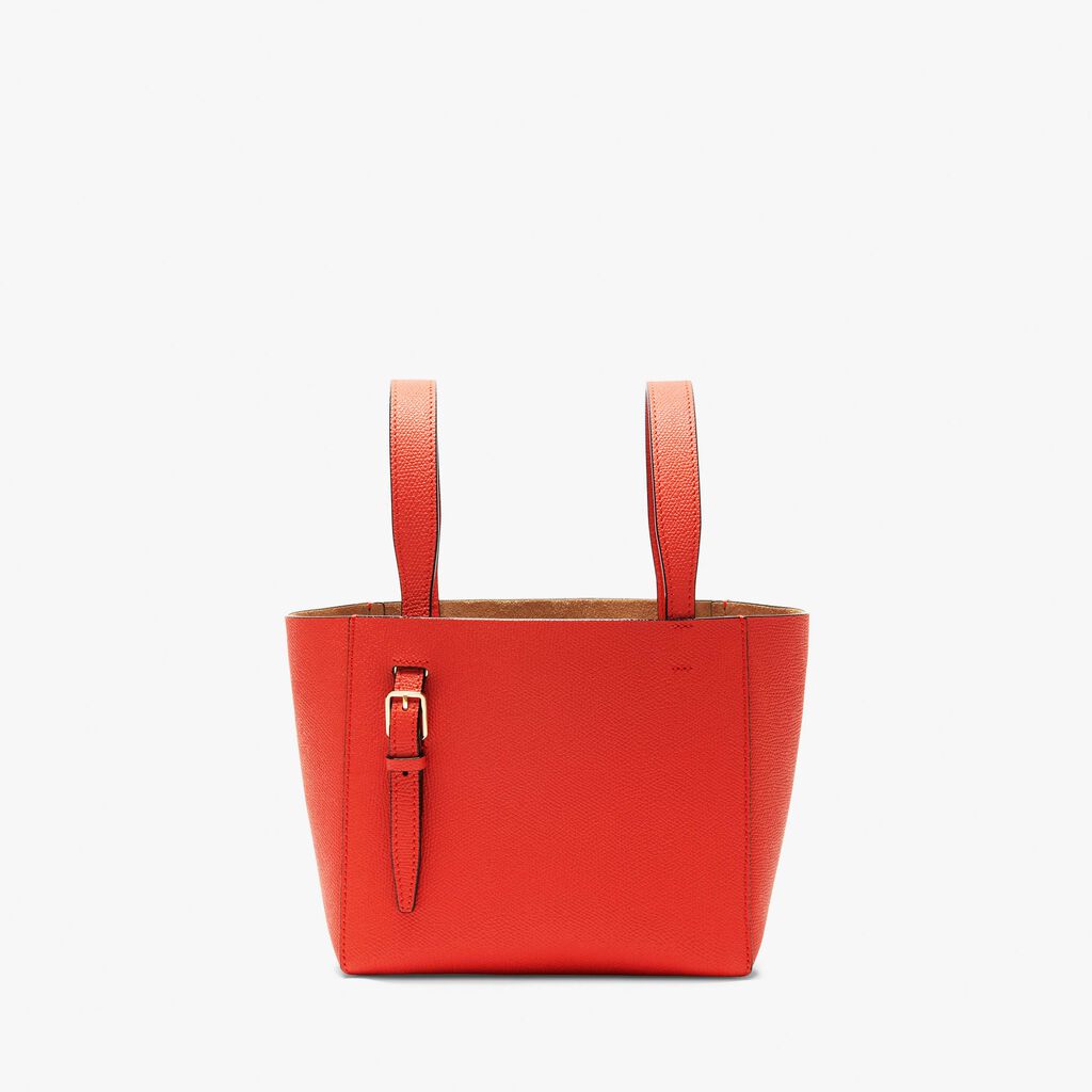 Valextra Borsa a secchiello in Pelle Rossa Papavero | Valextra Soft Spedizione Gratuita