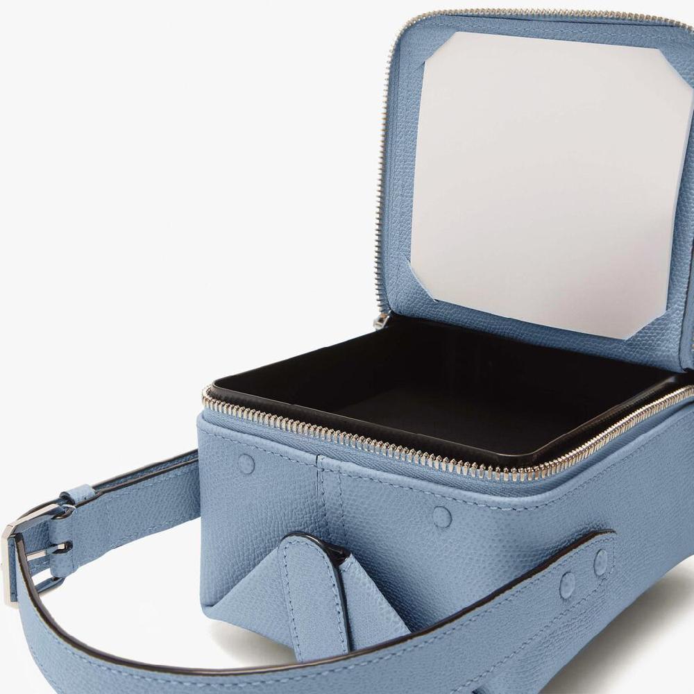 Valextra Borsetta in Pelle Azzurra con tracolla | Valextra Tric Trac Pezzi Unici