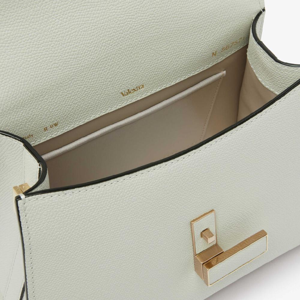 Valextra Borsetta a mano da Donna Mini in Pelle Bianca | Valextra Iside Qualità Garantita