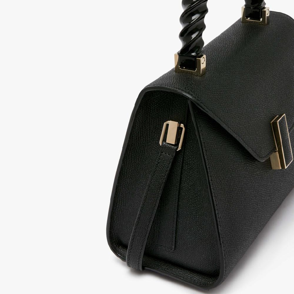 Valextra Borsa a mano da Donna Mini in Pelle rigida Nera | Valextra Iside Negozi Online