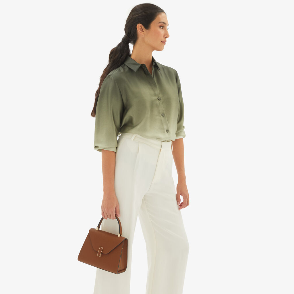 Valextra Borsa a mano da Donna in Pelle rigida Marrone | Valextra Iside Consegna Veloce