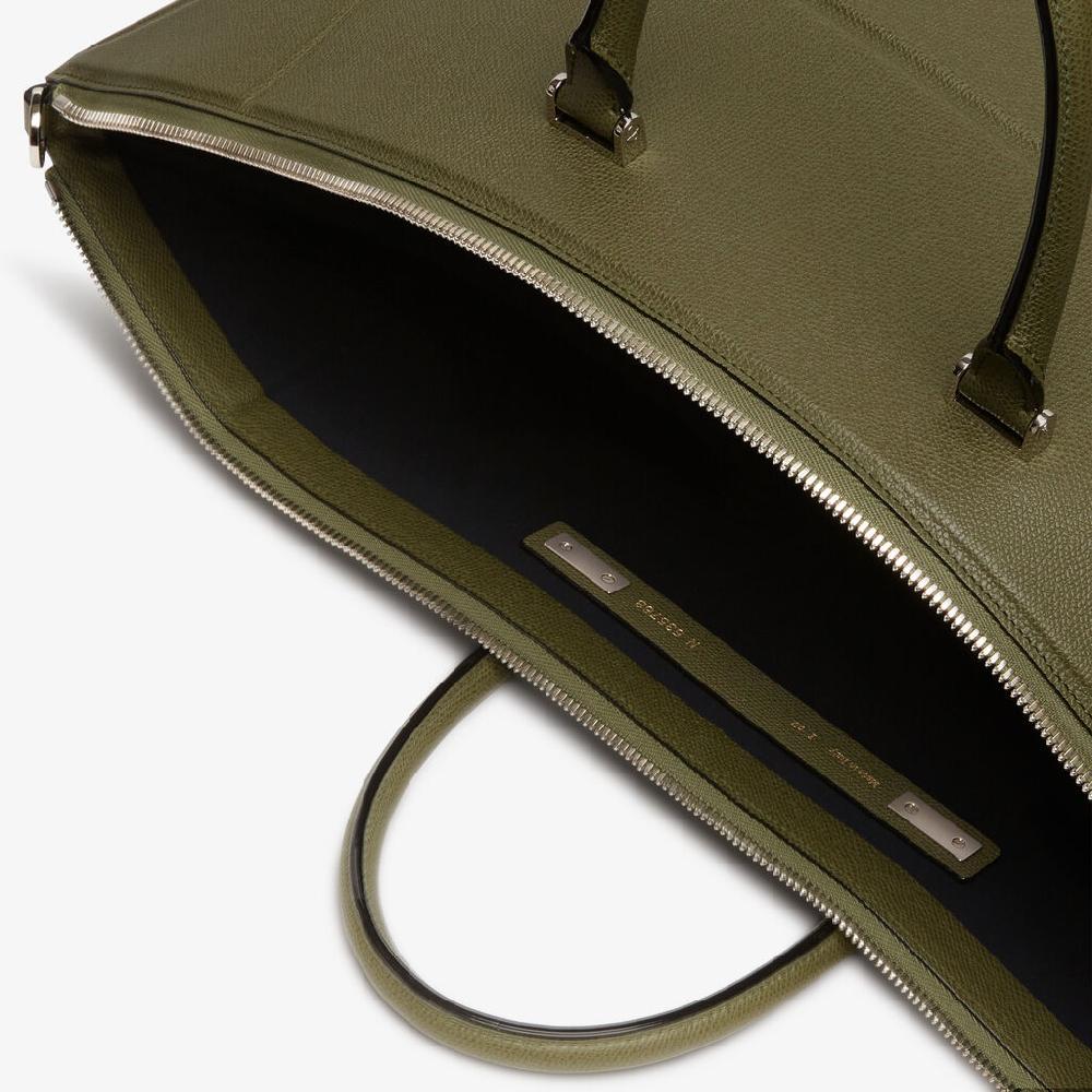 Valextra Borsa da viaggio spaziosa Verde Militare | Valextra Poliedrica Fino Al -60%