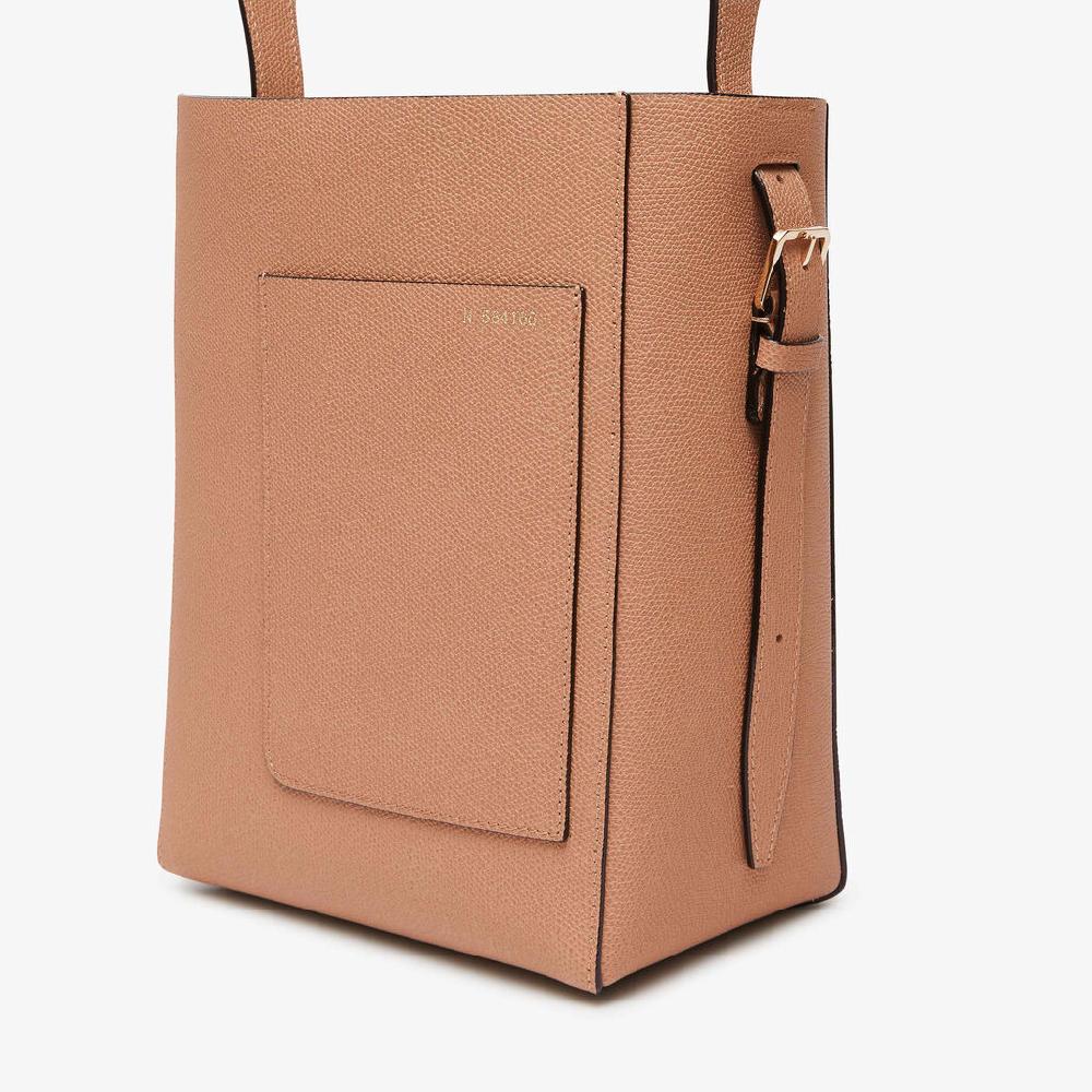 Valextra Borsa a secchiello Donna Mini in Pelle Marrone | Valextra Soft Affare Del Giorno