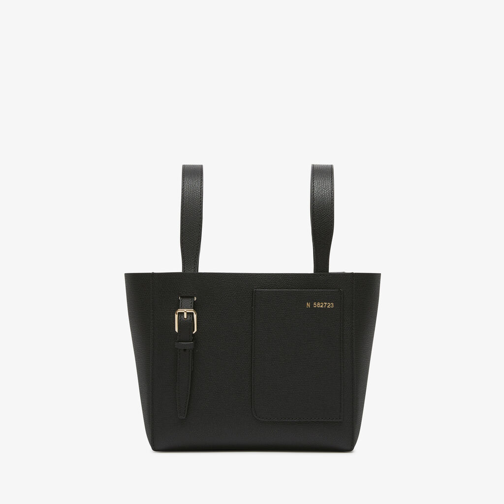 Valextra Borsa a secchiello da Donna in Pelle Nera | Valextra Soft