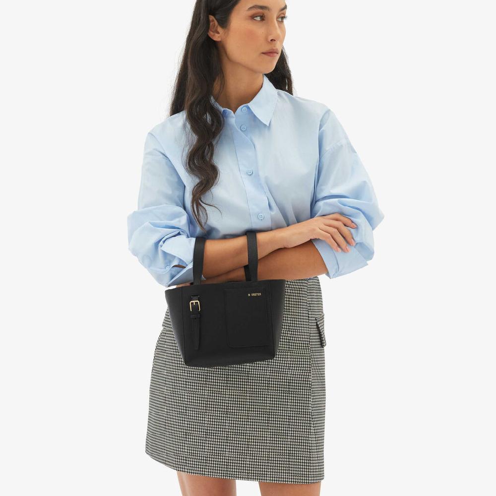 Valextra Borsa a secchiello da Donna in Pelle Nera | Valextra Soft Prezzo Ridotto