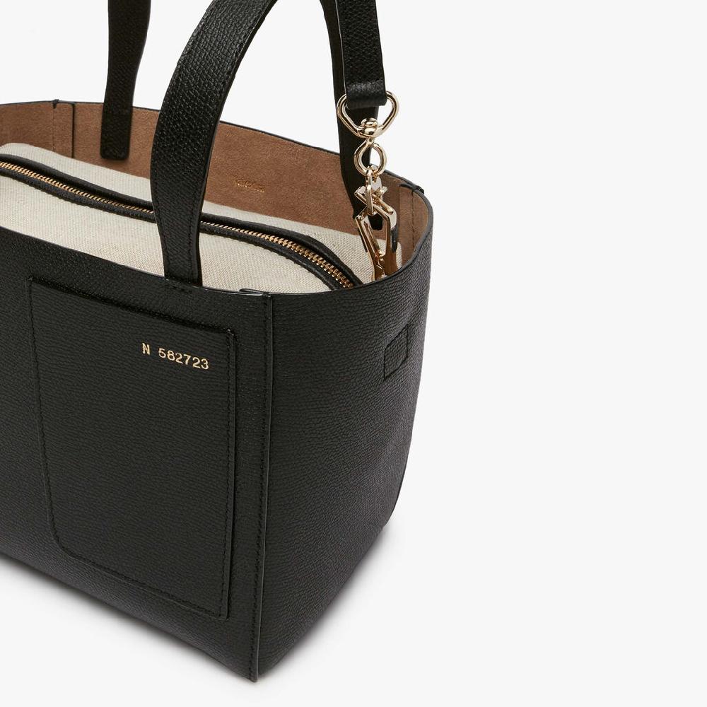 Valextra Borsa a secchiello da Donna in Pelle Nera | Valextra Soft Prezzo Ridotto
