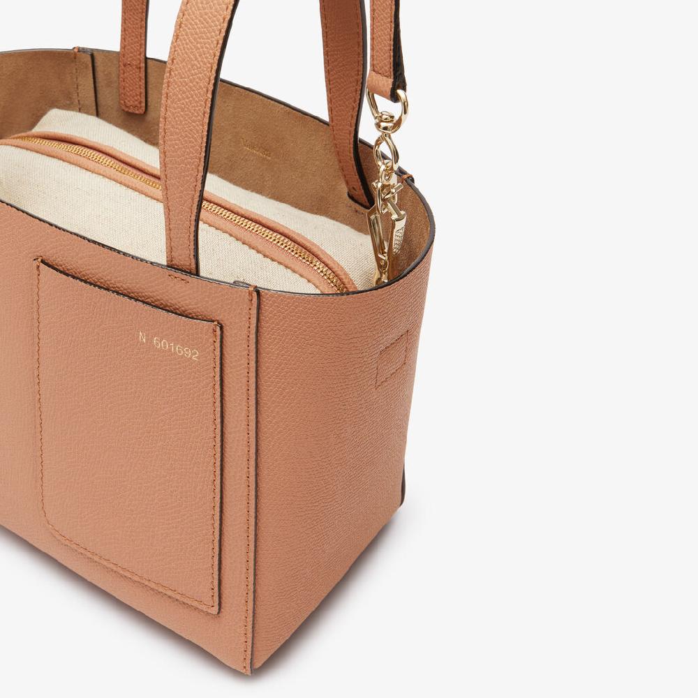 Valextra Borsa a secchiello da Donna di Lusso in Pelle Marrone | Valextra Soft Convenienza