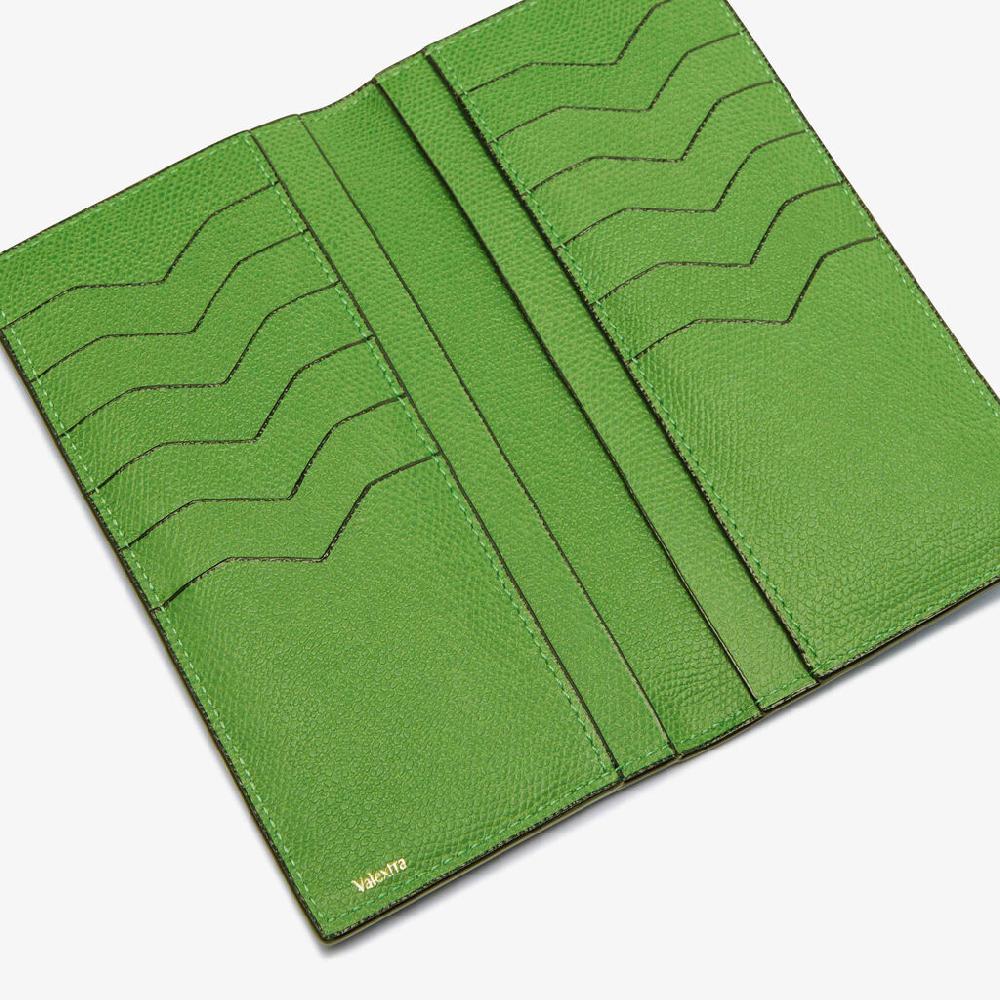 Valextra Portafoglio verticale da Donna in Pelle Verde | Valextra Negozio