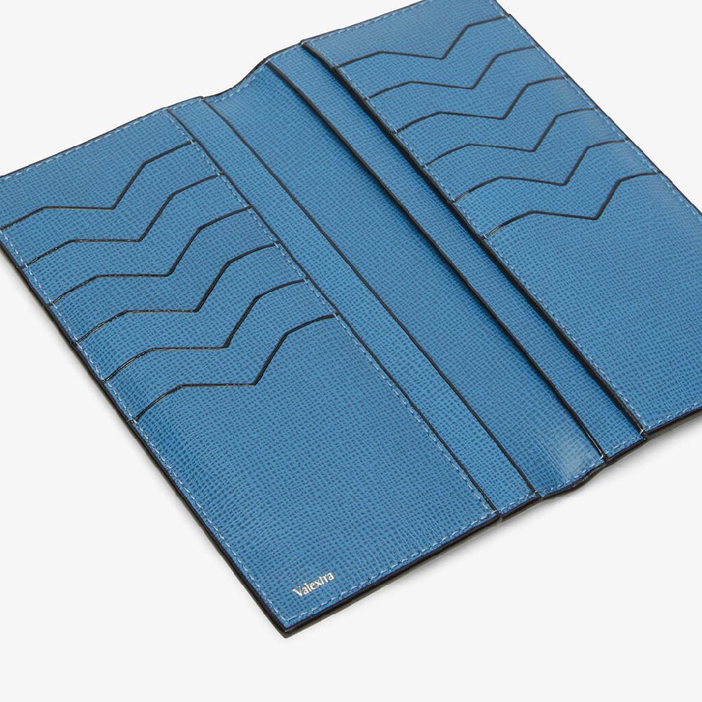 Valextra Portafoglio verticale e spazioso in Pelle Blu | Valextra In Saldo