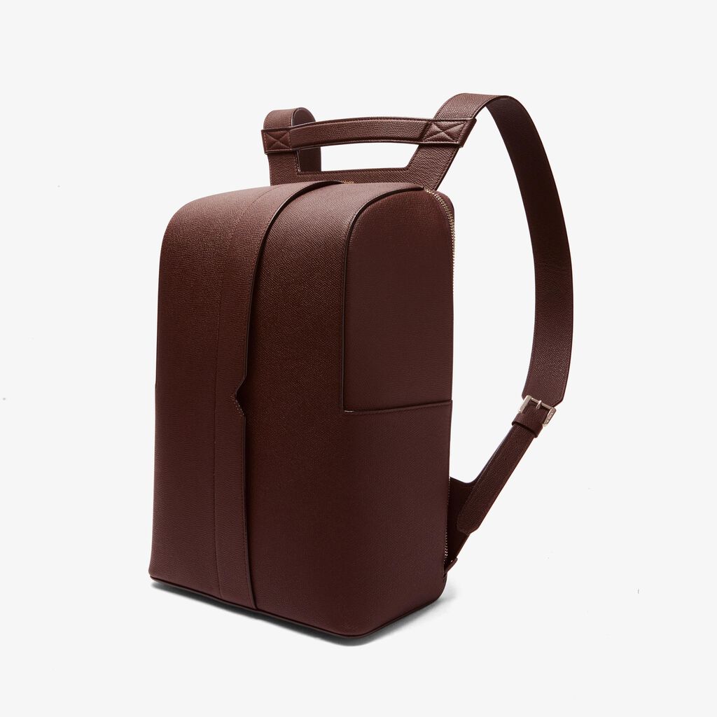 Valextra Zaino comodo ed ergonomico in Pelle Marrone | Valextra V-Line 2025