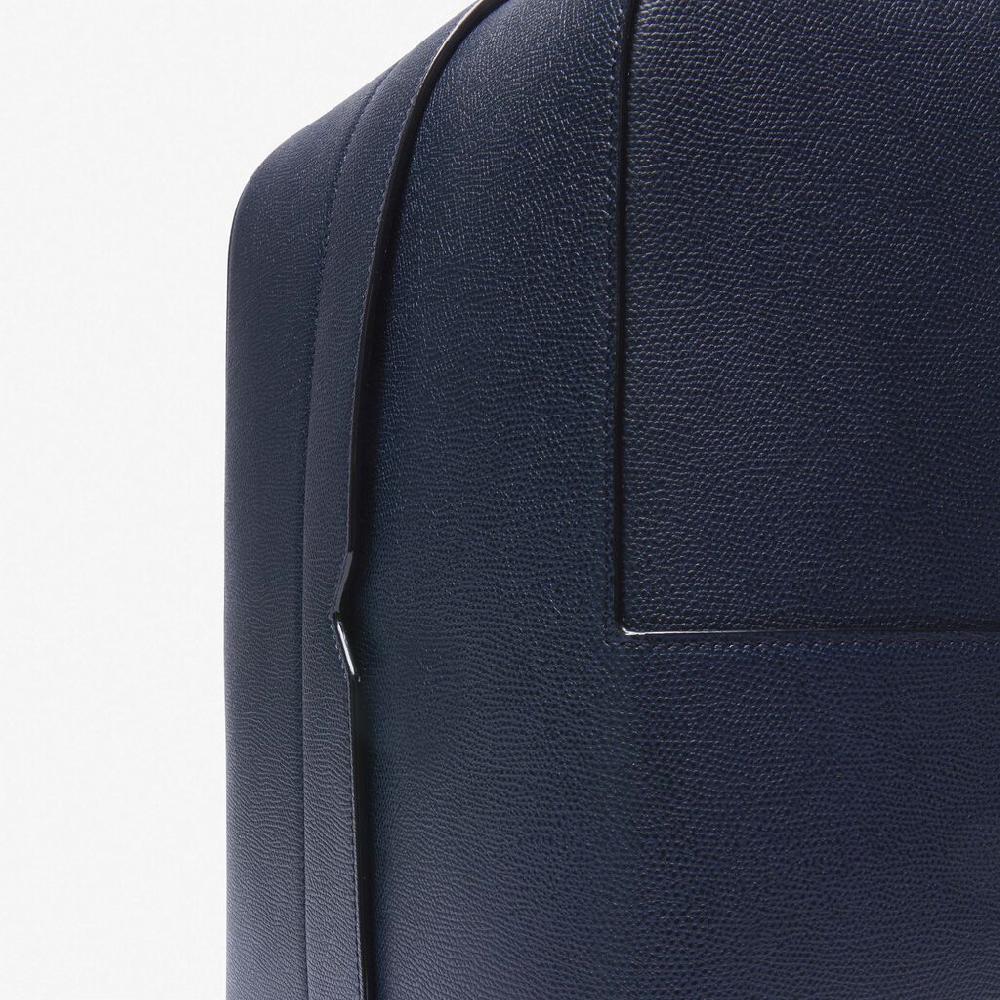 Valextra Zaino porta PC e tablet in Pelle Blu | Valextra V-Line Italy