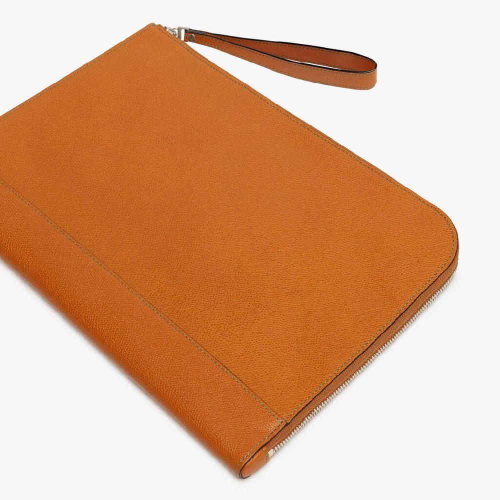 Valextra Portfolio porta pc da Uomo in Pelle Marrone | Valextra My Logo 2025