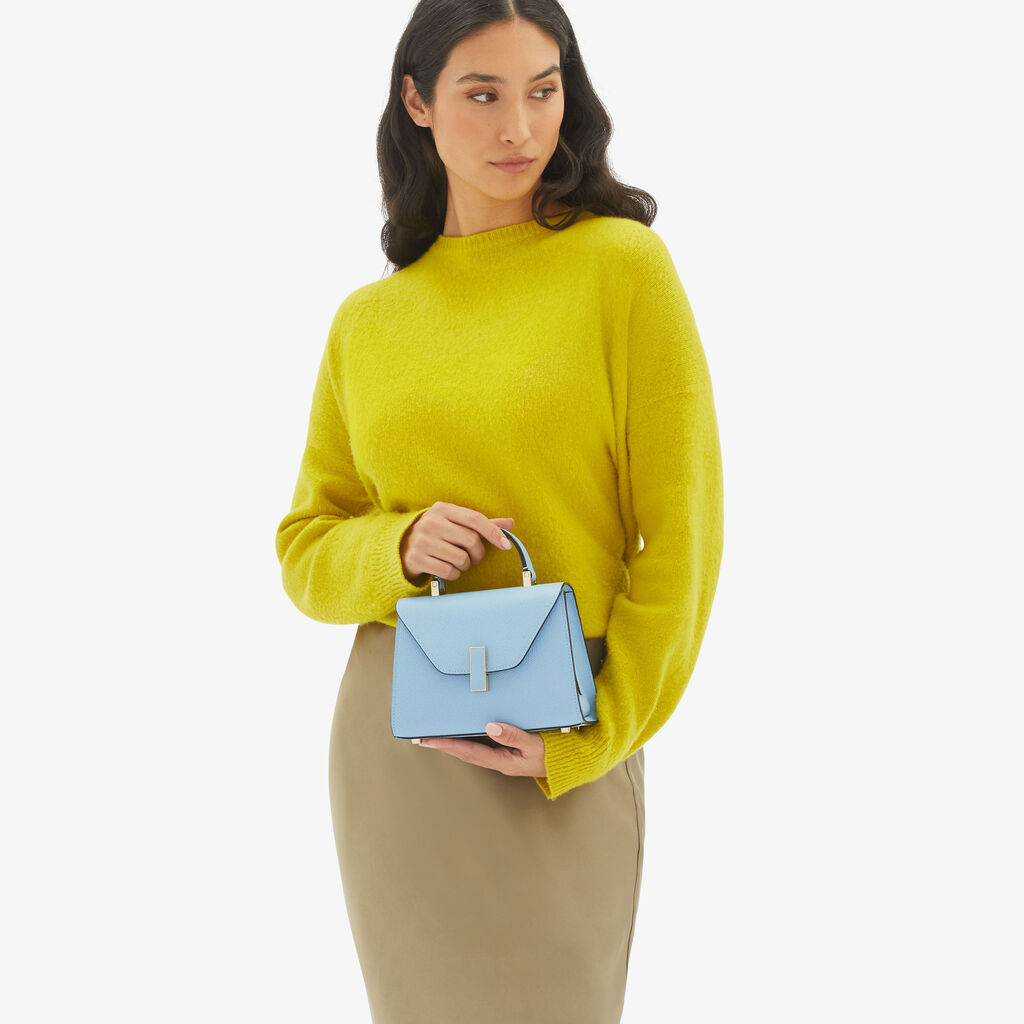 Valextra Borsa tracolla da Donna in Pelle rigida Blu | Valextra Iside Qualità