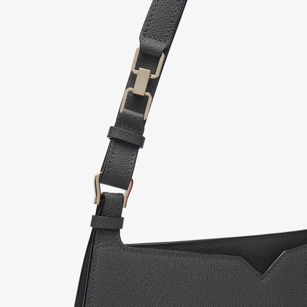 Valextra Borsa a spalla da Donna in Pelle Grigia | Valextra Hobo Acquista Ora