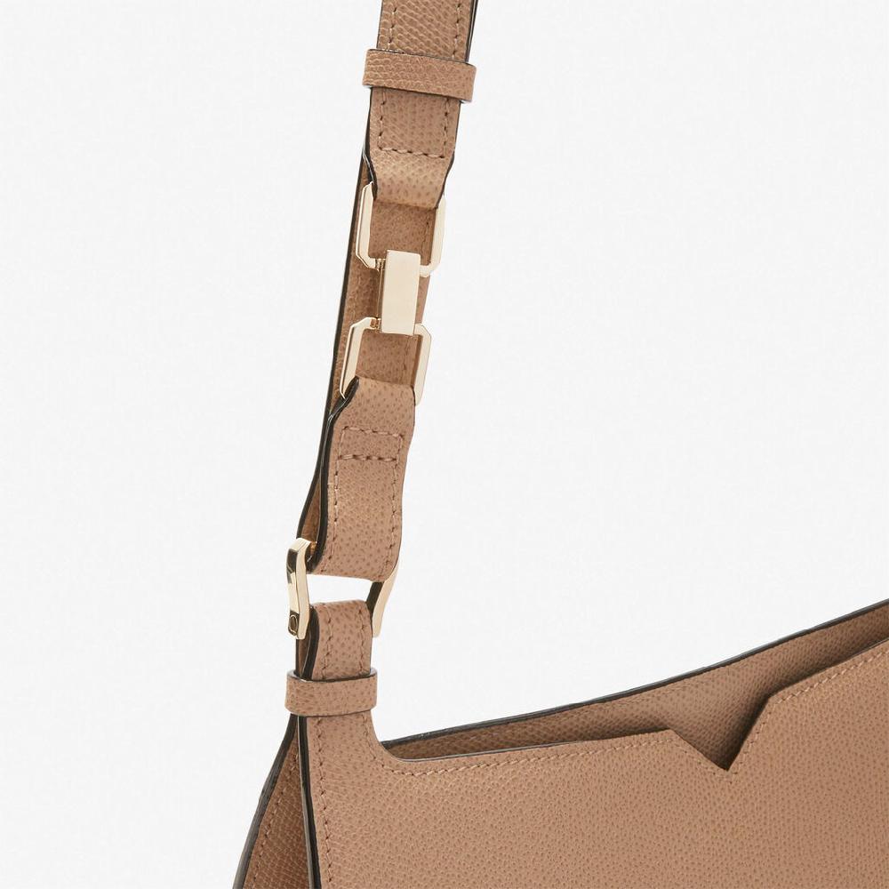 Valextra Borsetta a spalla Weekend in Pelle Beige | Valextra Hobo Consegna Veloce
