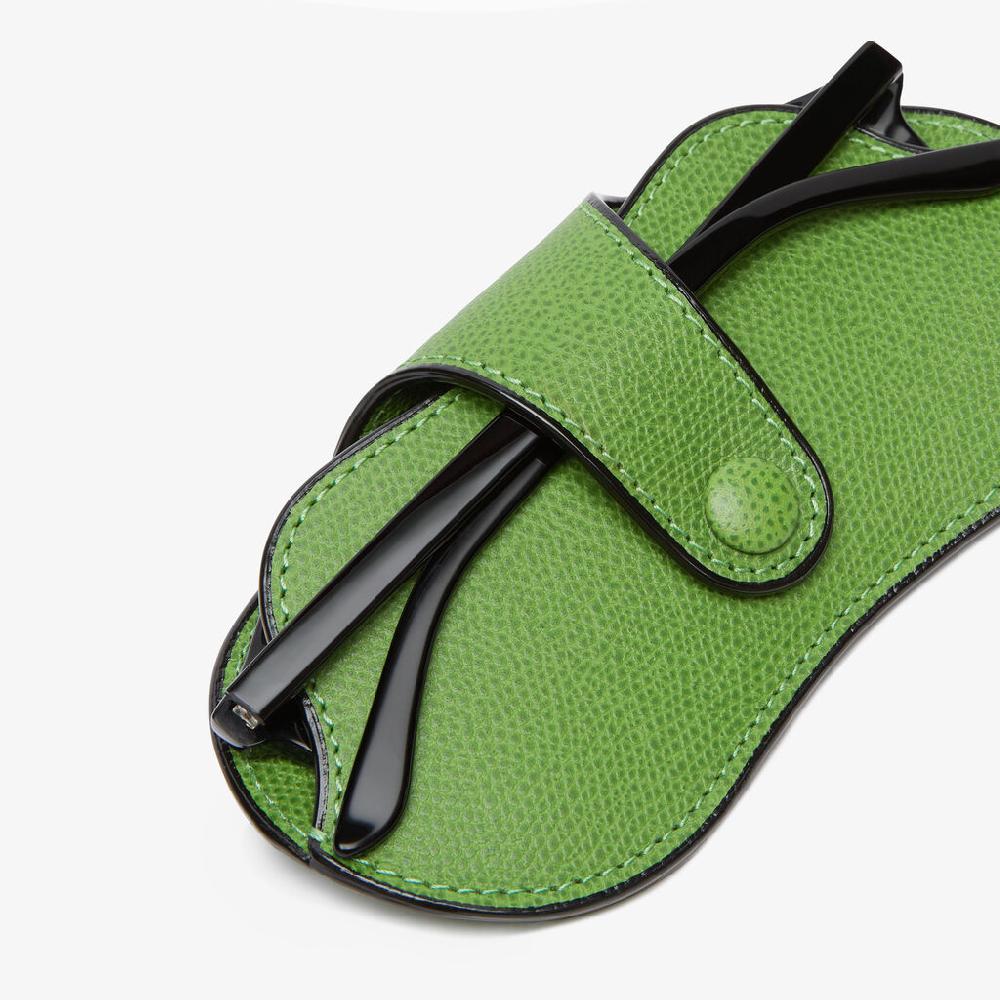Valextra Custodia occhiali morbida in Pelle Verde | Valextra Promozione Limitata