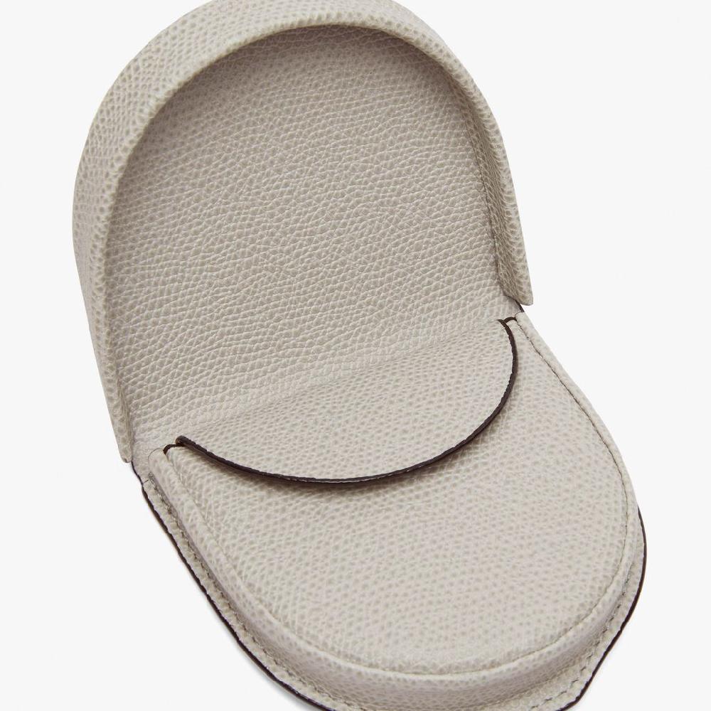 Valextra Portamonete in Pelle Grigio chiaro | Valextra Piccola Pelletteria Convenienza