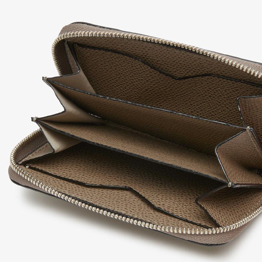 Valextra Portatessere da Donna in Pelle Marrone | Valextra Zip Around Novità