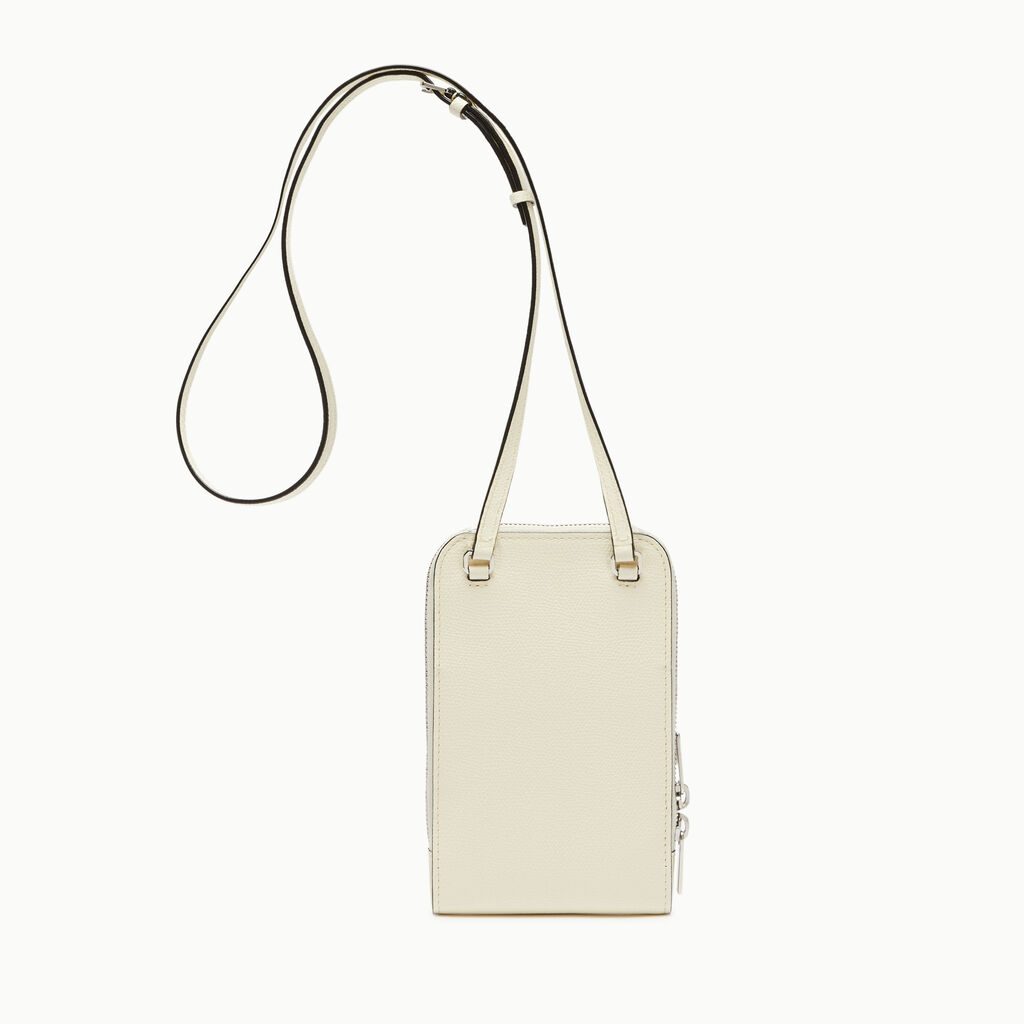Valextra Porta telefono da Donna in Pelle Bianca | Valextra Pocket Outlet