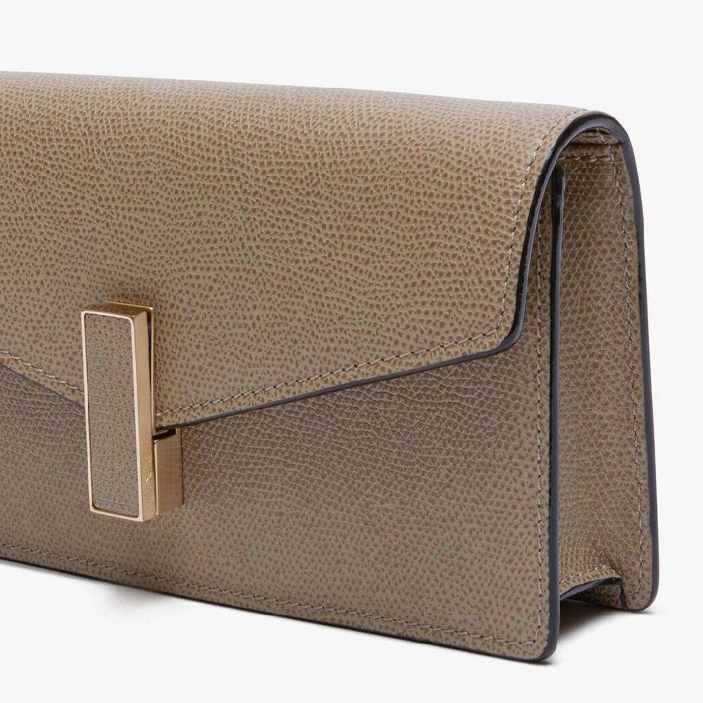 Valextra Clutch da Donna in Pelle Marrone di Lusso | Valextra Iside Saldi
