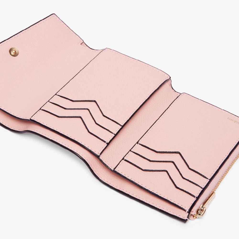 Valextra Portafoglio piccolo da Donna in Pelle Rosa | Valextra Pocket Online