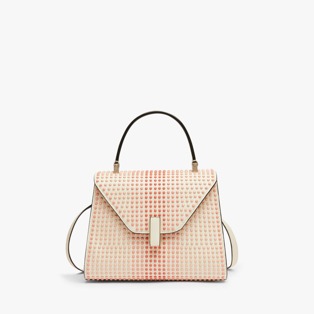 Valextra Borsa Donna con borchie Rosa in Pelle Bianca | Valextra Iside