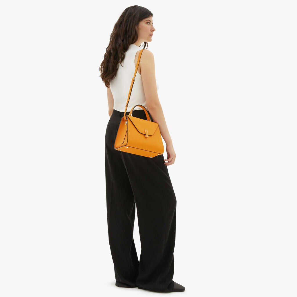 Valextra Borsetta a mano in Pelle Gialla con tracolla | Valextra Iside Vendite Flash